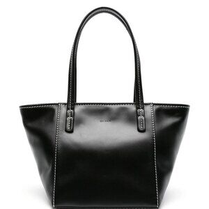 BY FAR  Bar Tote Black Box Calf Leather NEW with Dust Bag & Original Packaging